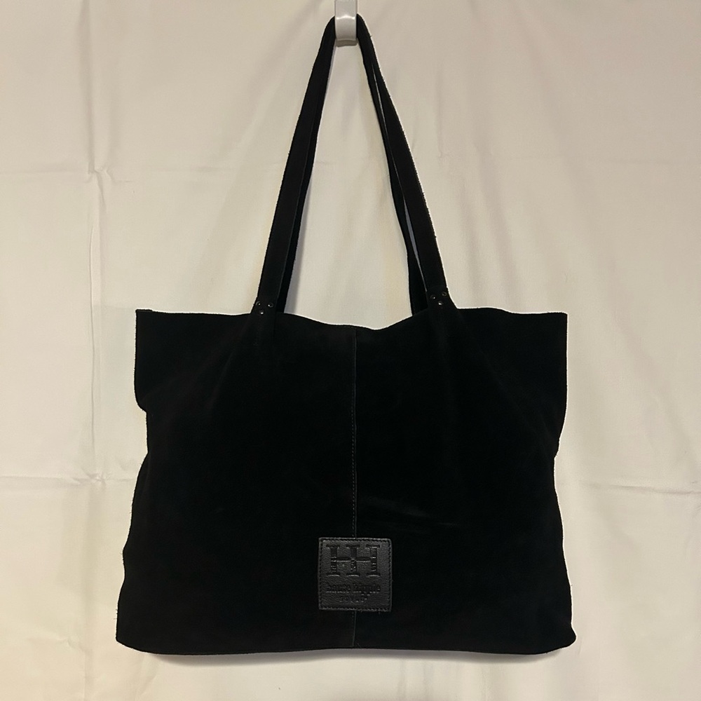HAUTE HIPPIE Black Suede Tote Bag - Picture 4 of 6